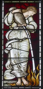 Cambridge, Capilla del Jesus College, Morris & Co., Edward Burne-Jones, Temperantia, 1875 de Edward Burne Jones